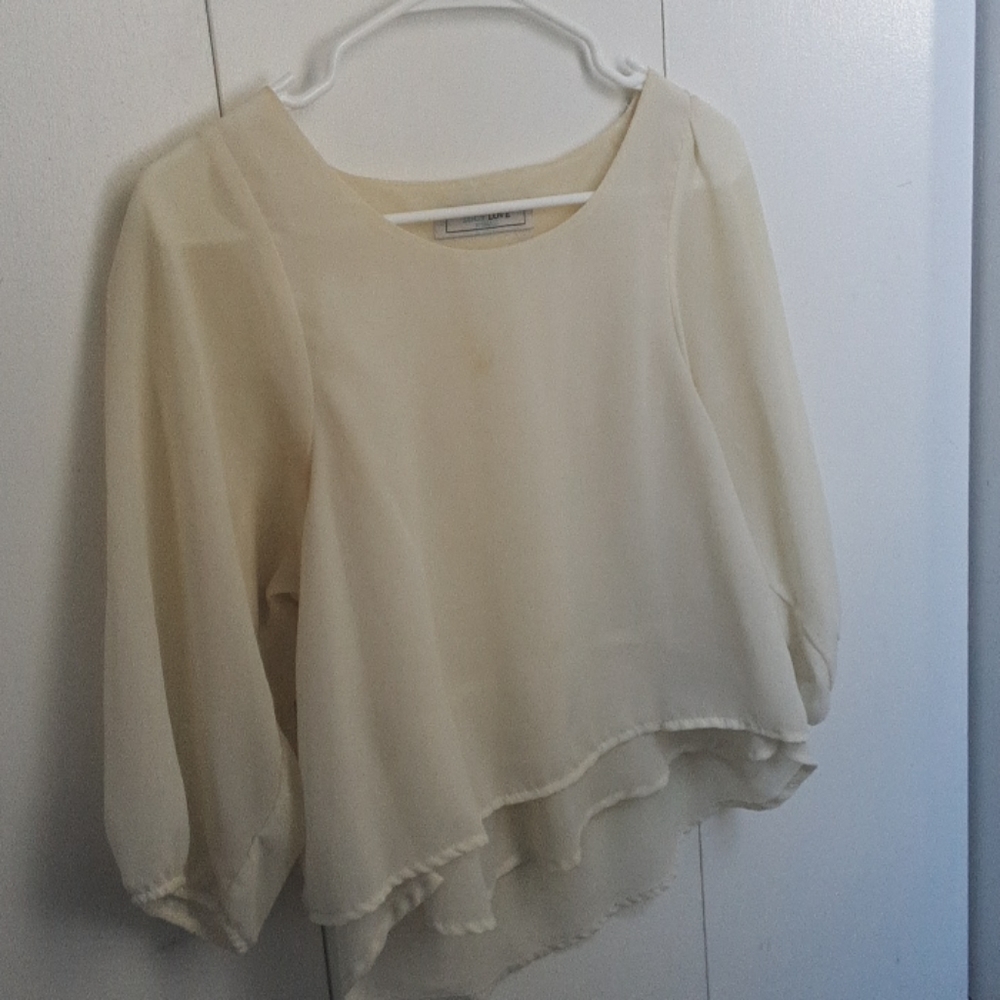 Cream chiffon blouse